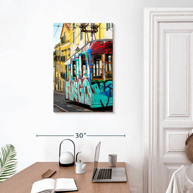 Mehar Graffiti Tramway Lisbon, 30" H x 20" W