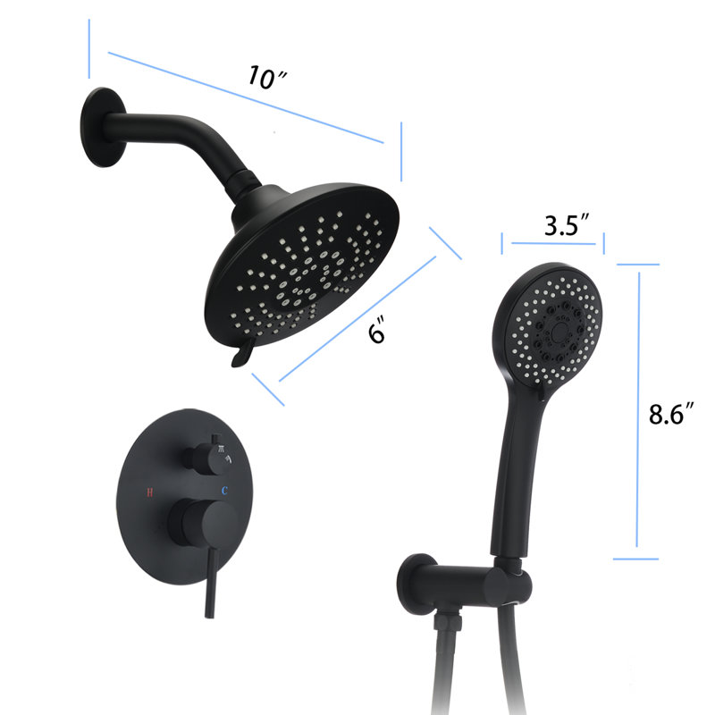 Système de douche avec valve brute