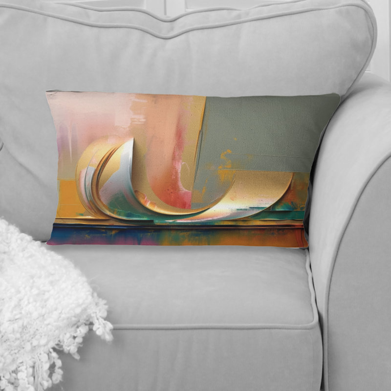 «Landscape Of Happiness In Retro Pink Pastel», reproduction de peinture abstraite