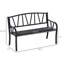 Banc de jardin en métal, banc d'extérieur, sièges de patio de style parc, banc de vestibule