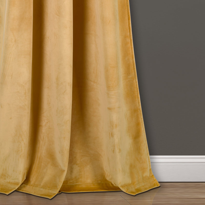 Paire de rideaux isolants Prima Velvet, Jaune, l 38 po x L 95 po