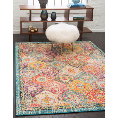 Tapis abstrait doré / vert Galyean