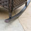 Chaise berçante d'extérieur avec coussins