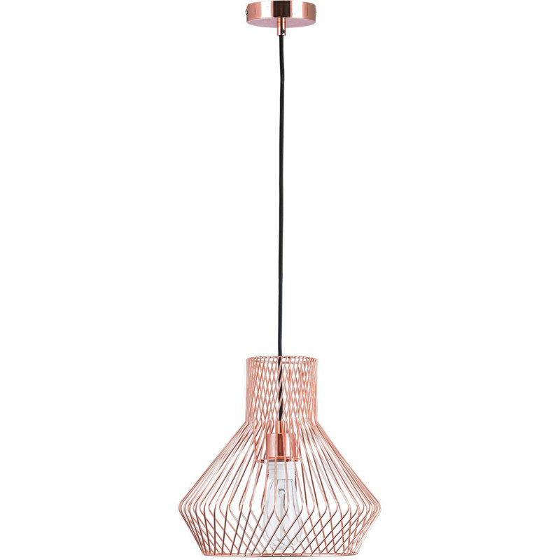 Maughan 1 - Light Dome Pendant, Rose Gold, Rose Gold/Black