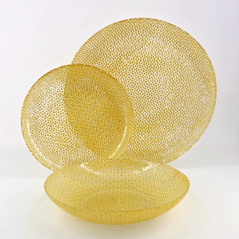 Vaisselle en verre Madellyne, Doré, 18
