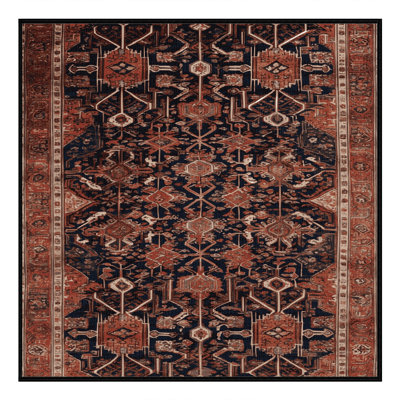 Machine Washable Persian Brown Area Rug
