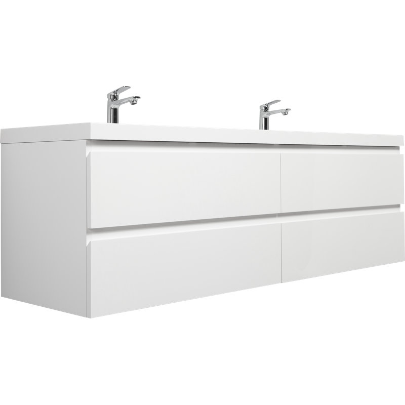 Meuble-lavabo double avec plateau 70,87 Spreckels