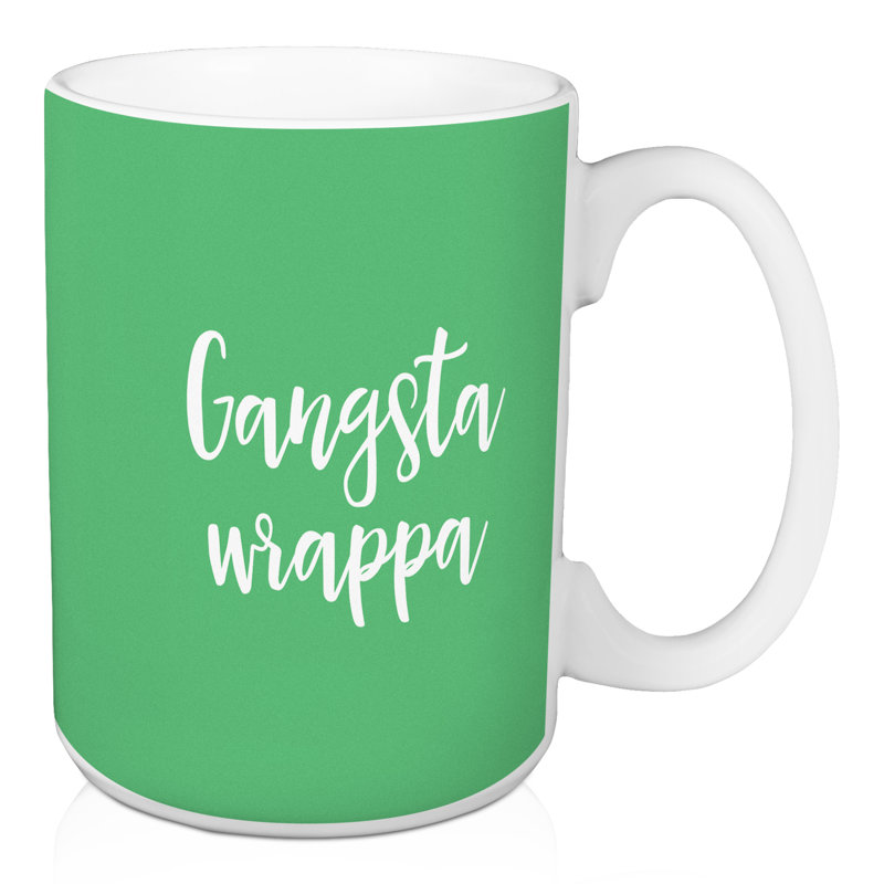 Grande tasse à café gangsta wrappa Hann, Vert clair