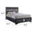 Kontos Black 2-Drawer Platform Bed-89128336