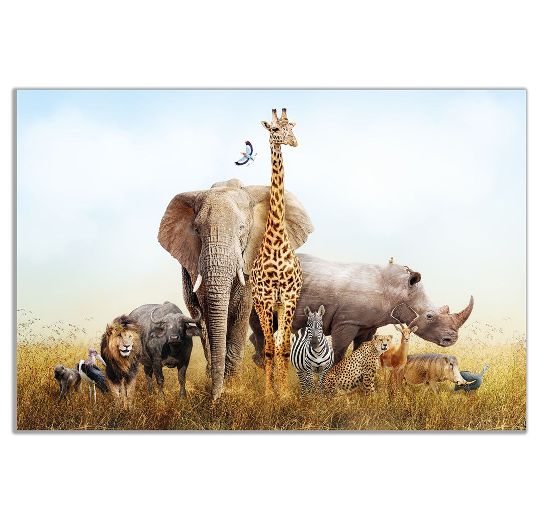 Safari Animals Canvas Wall Art Picture Print