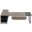Bureau de direction en L avec armoire de rangement Elishia-816560175
