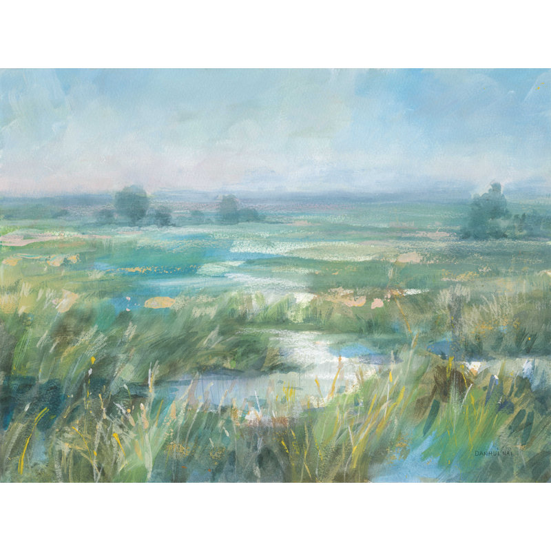 «April Meadows» par Danhui Nai - reproduction d'art sur toile tendue, H 36 po x l 48 po