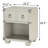 Grey 1-Drawer Nightstand