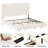 Mehrish Upholstered Floating Bed with LED Lights and USB Ports -1090953932-1093848360
