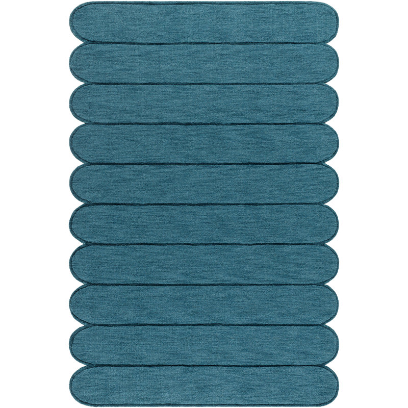 Hand Loomed Wool Indoor Rug, Novelty 5'7" x 6'