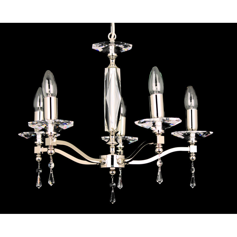 McKenney 5 - Light Candle Style Chandelier, Nickel