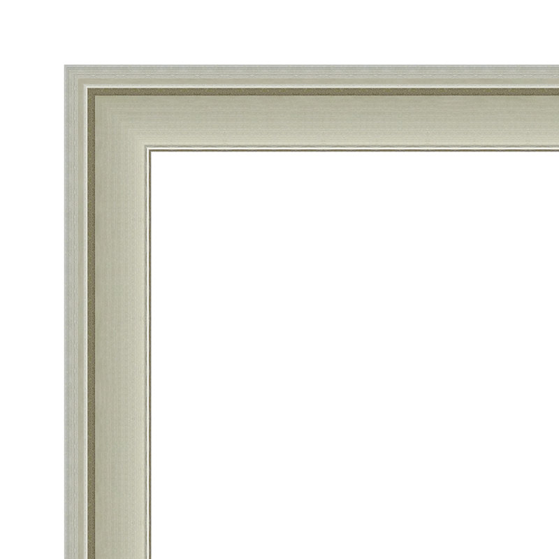 Wall Cork Small Bulletin Board, Silver, 14" x 32"