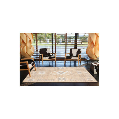 Tapis tissé à motif géométrique traditionnel lavable à la machine