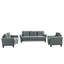 Confort - Canapé modulaire en velours gris 1 + 2 + 3 avec coussins moelleux, pièces amovibles, intérieur en éponge et sièges polyvalents rembourrés, épaissis, rembourrés, rembourrés et modulables