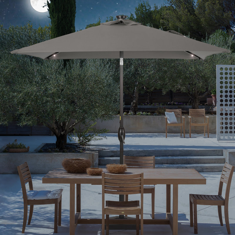Parasol de marché carré 78 po Rosalynd, Gris