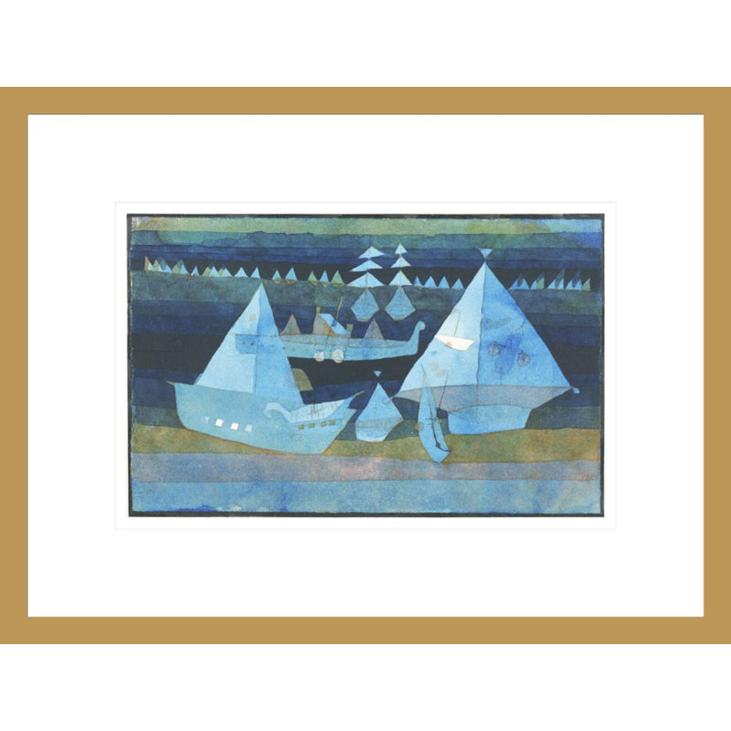 «Little Regatta» par Paul Klee, impression giclée sur cadre, H 12,77 po x l 16,75 po
