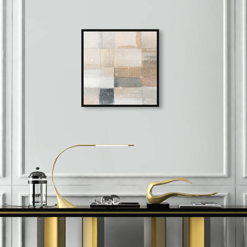 Boxed in Ebony II Canvas Abstract Print by Oliver Gal, Black Frame, 12 x 12, 17"H x 17"W, Black Frame