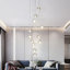 Lustre en grappe de cristal 12 lumières avec longueur réglable Bigham-2040284623