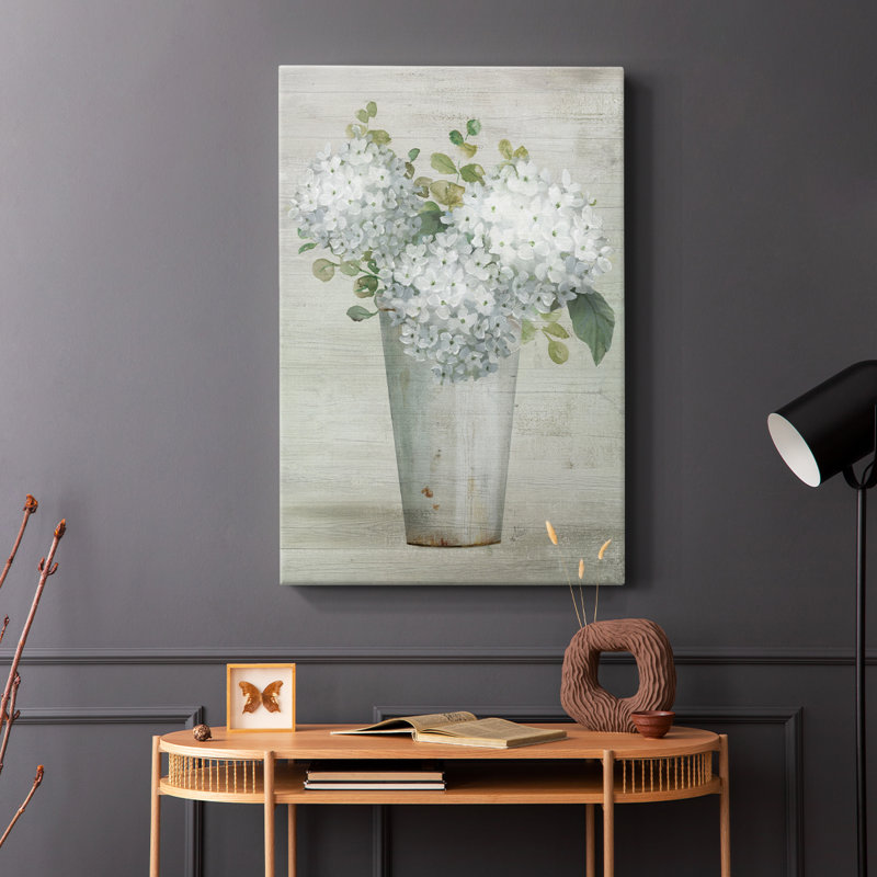 Simply Hydrangeas II -Gallery Wrapped Cavas, 18" H x 12" W
