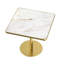 Table carrée bistro moderne tulipe 31,5 pouces avec plateau en faux marbre, facile à assembler, structure en métal robuste-1590138636