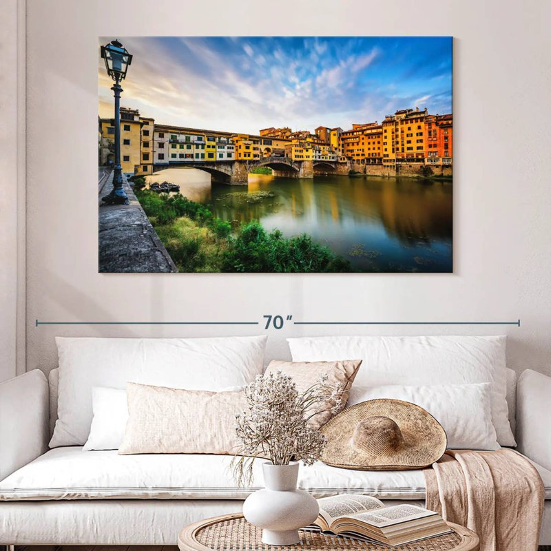 Ponte Vecchio Riverscape, 34" H x 51" W