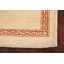 Tapis beige noué à la main de conception unique 2 pi 6 po x 4 pi 8 po