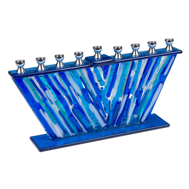 Menora en verre fondu