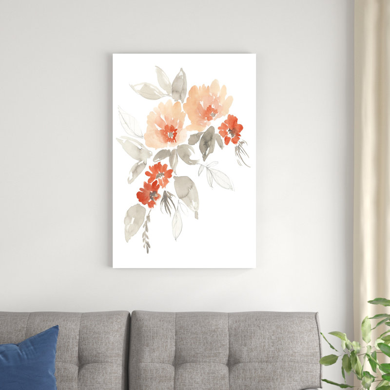 " Terra Cotta Cascade I " by Jennifer Goldberger Painting Print, 36" H x 24" W x 1.25" D