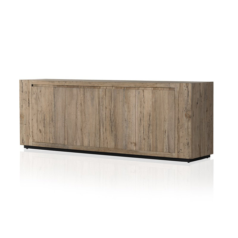Abaso 94.5'' W Sideboard, Rustic Wormwood Oak