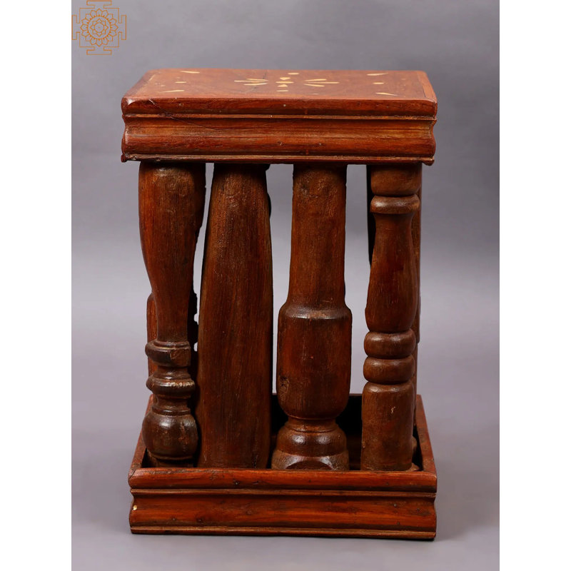 Solid + Manufactured Wood Accent Stool