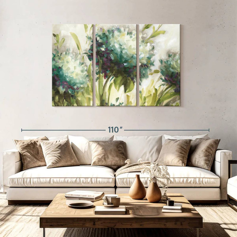 Harnek Hydrangea Field I, 48" H x 74" W