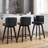 Swivel Upholstered Solid Wood Bar & Counter Stool（Set of 3）-2122006490