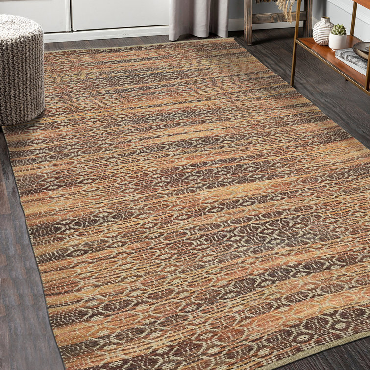 Bertrand Handwoven Eco-Friendly Low-Pile Jute Blend Area Rug