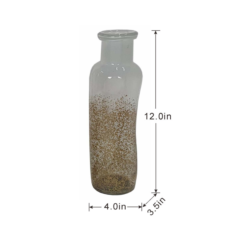 Ensemble de 3 bouteilles décoratives en verre doré / transparent Atalyia