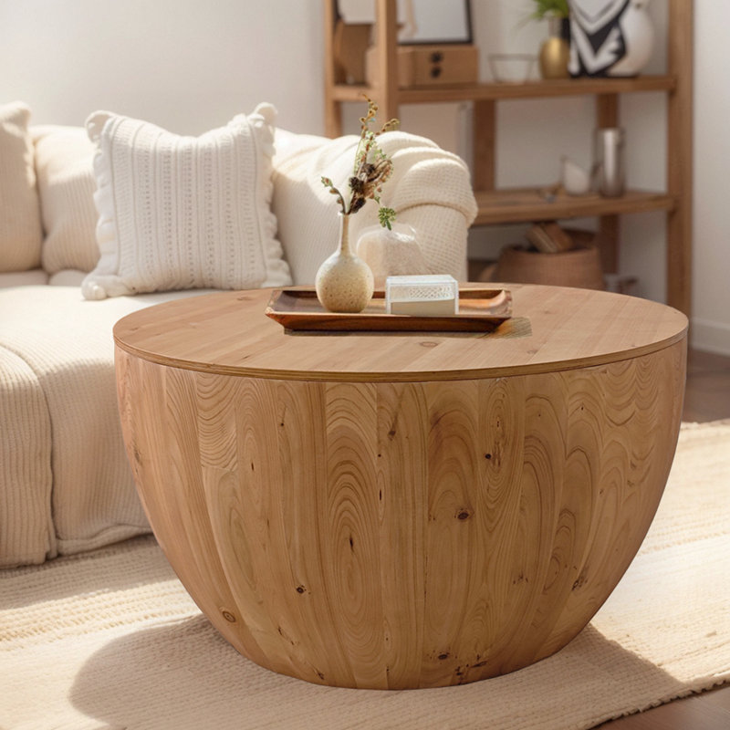 Table basse en forme de seau de style rétro pour bureau, salle à manger et salon