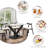 5-Piece Modern Rectangular Sintered Stone Dining Table Set With 4 Faux Leather Chairs-116240197-116240200