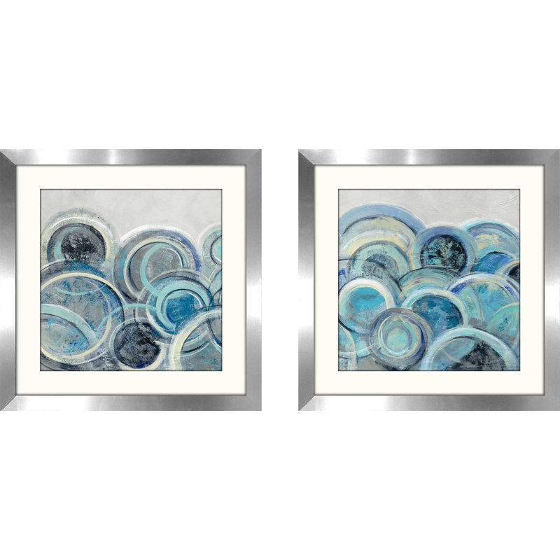 Silvia Vassileva «Variation Blue Grey II», impression sous verre