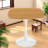 Compact Modern Dining Table, Oak Mdf Metal For Versatile Home Use