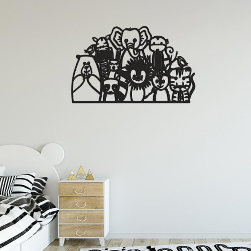 Comic Book Animals Metal Wall Painting