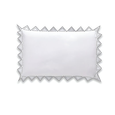Ashley 400TC Cotton Traingle Embroidery Sateen Solid Pillow Sham