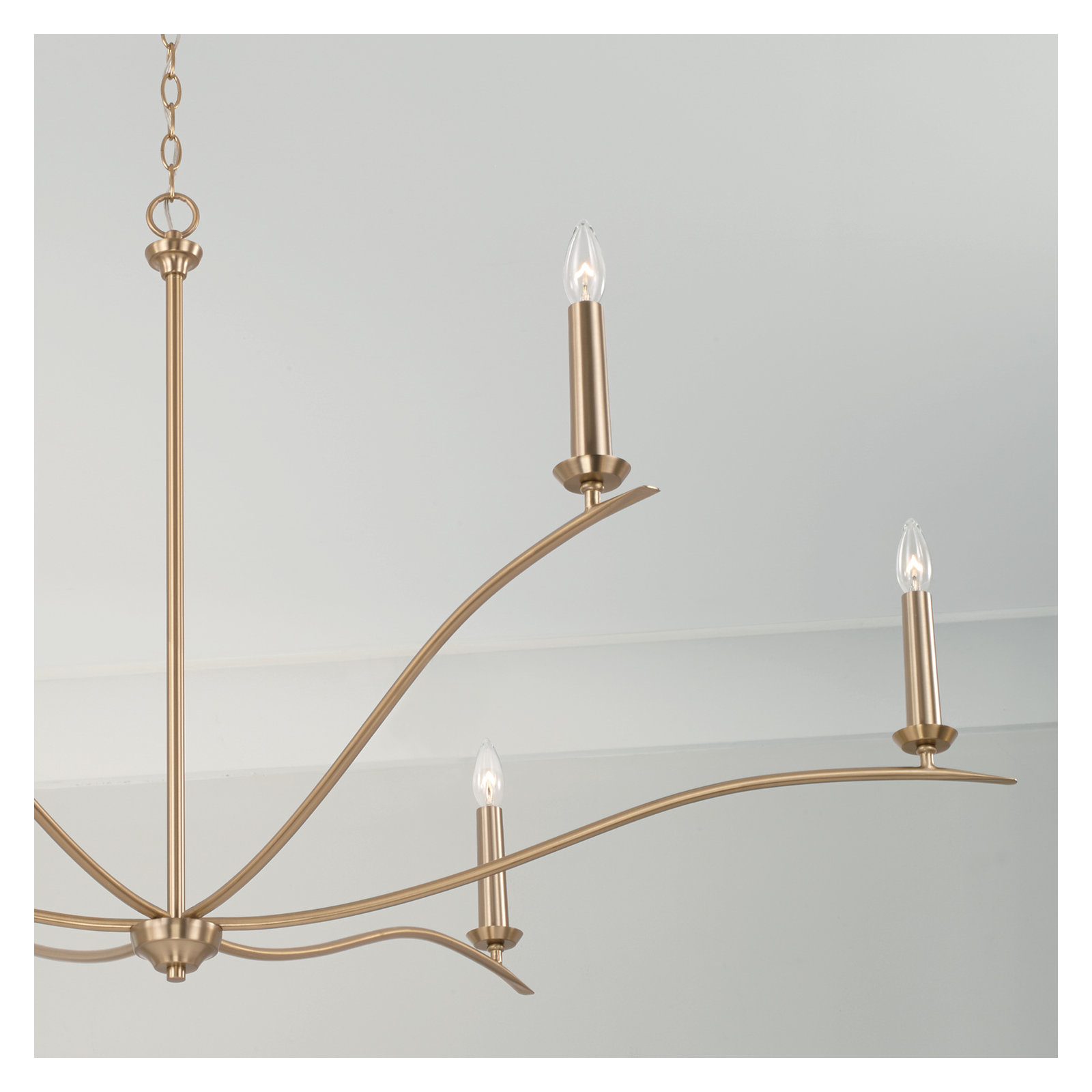 Ensley 6 - Light Dimmable Chandelier, Matte Brass