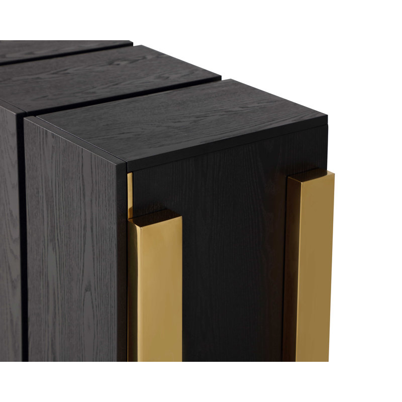 Enigma 66.14'' W Sideboard, Black/Brass