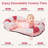 Baby Tummy Time Floor Seat Mat W/ 5 Engaging Toys, 28" Baby Gym Play Mat W/ Seated Support For Early Sitting, Soft & No-slip For Newborn Infant Essentials Development As New Mother Gifts