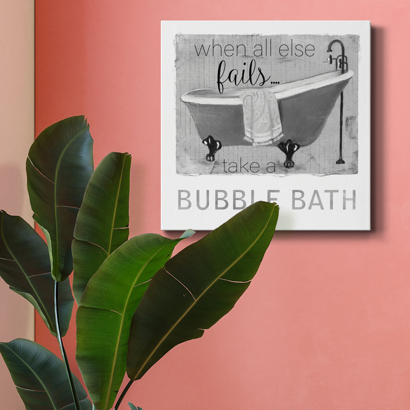 Neutral Bubble Bath - reproduction d'art textuel sur toile tendue, H 16 po x l 16 po x P 1 po