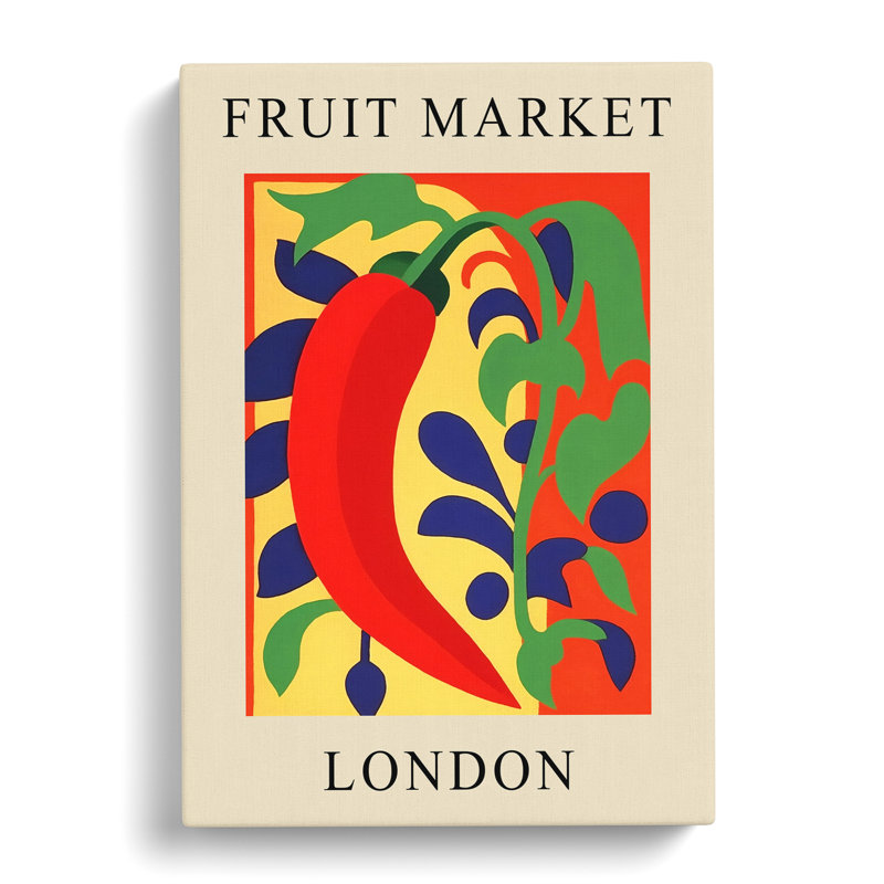 London Fruit Market Exhibition Red Chili Pepper - Wrapped Canvas, 60cm H x 40cm W x 3cm D